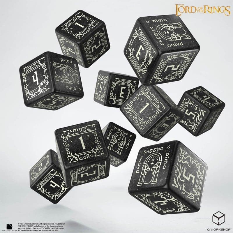 Moria 10×D6 Dice Set — Glow in the Dark