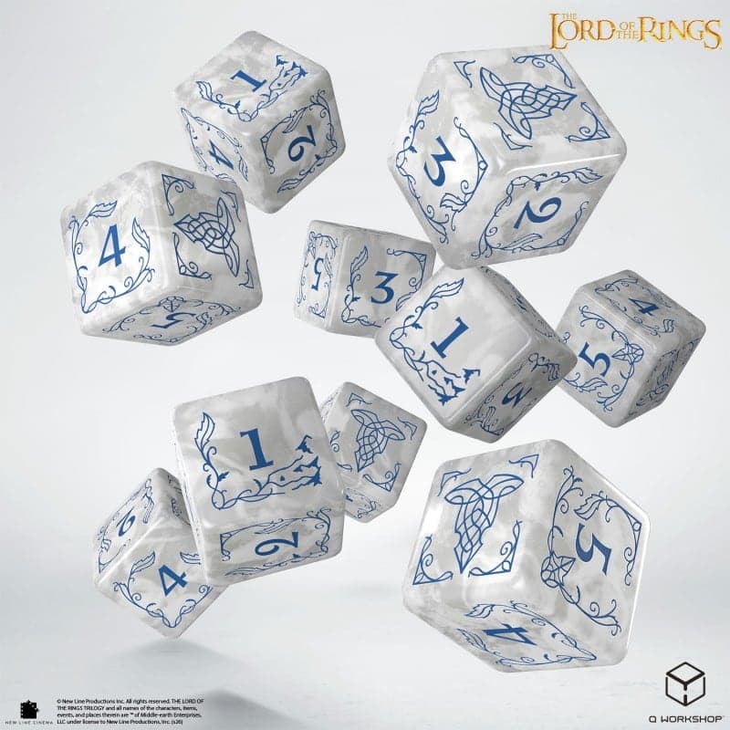 Rivendell 10×D6 Dice Set — Stone