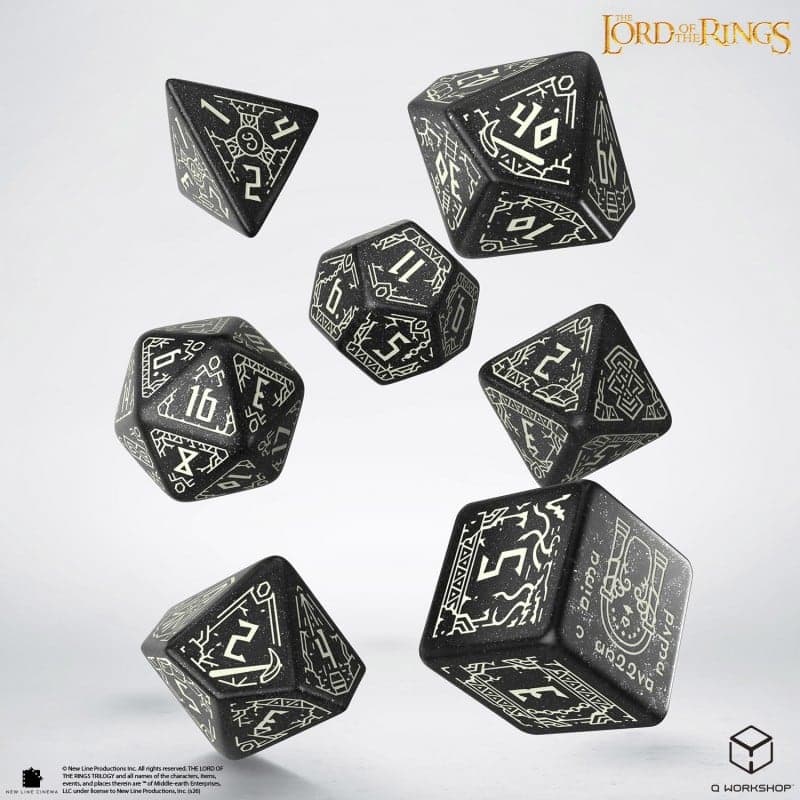 Moria Dice Set — Glow in the Dark